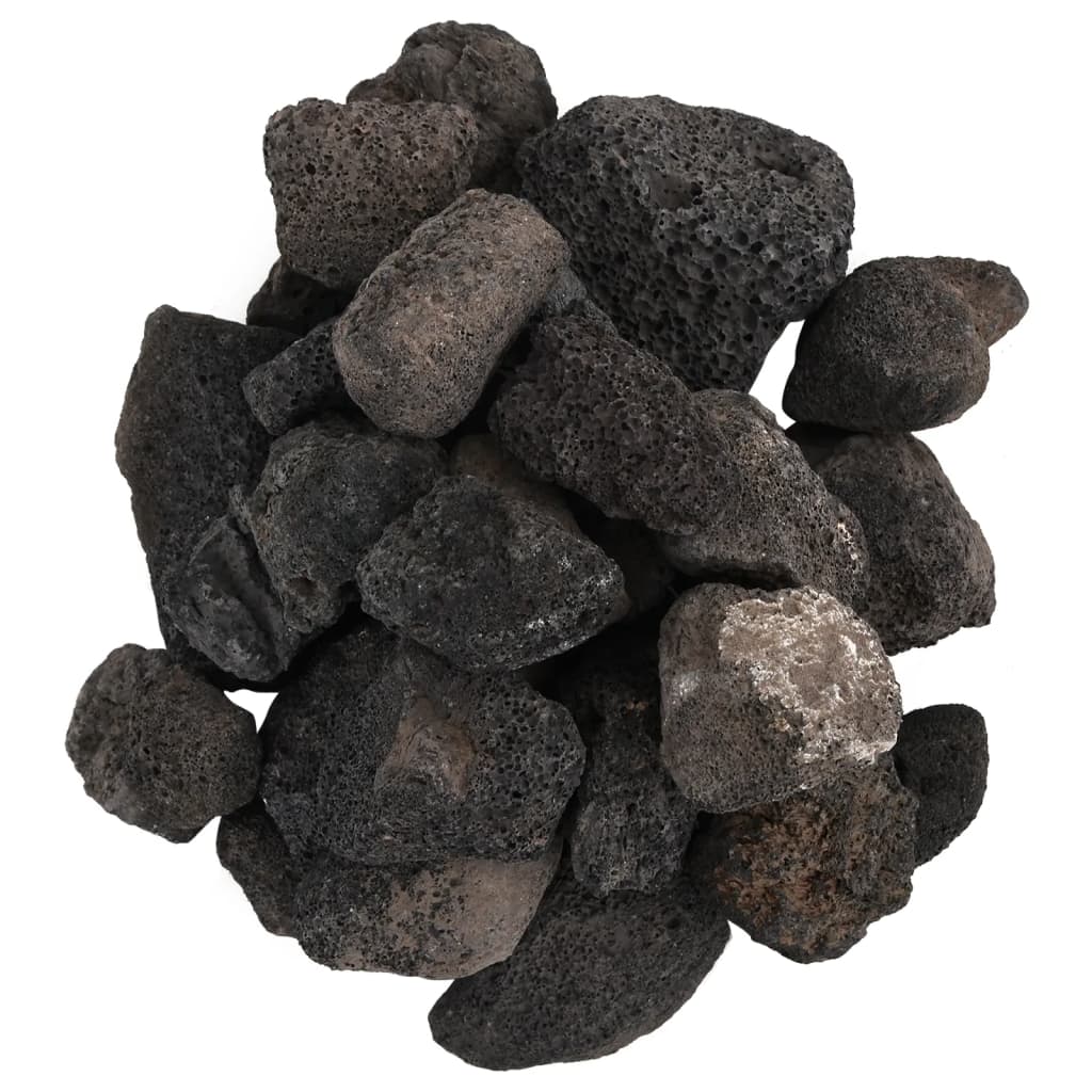 vidaXL Lavastenar 10 kg svart 5-8 cm