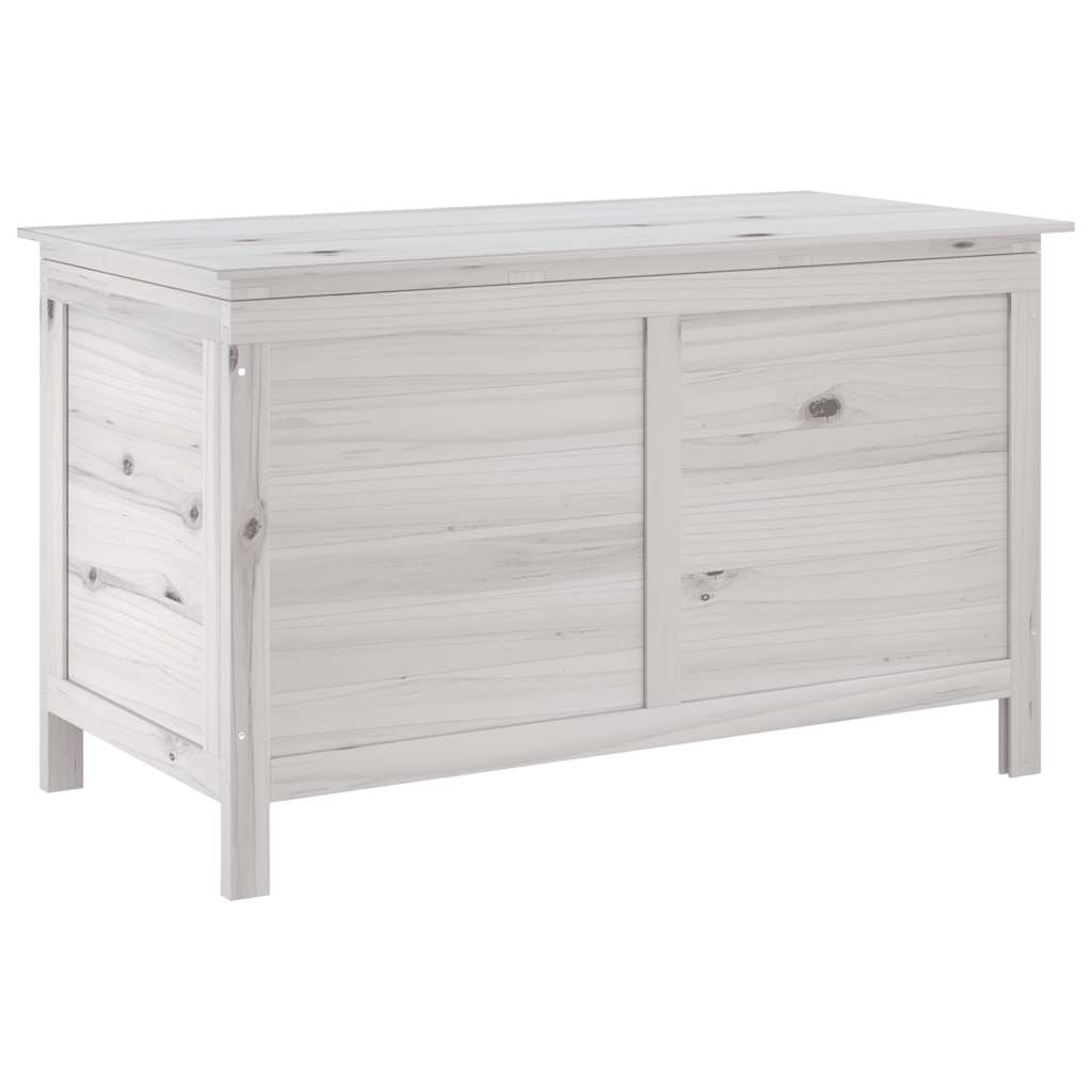 vidaXL Dynbox vit 99x49,5x58,5 cm massivt granträ