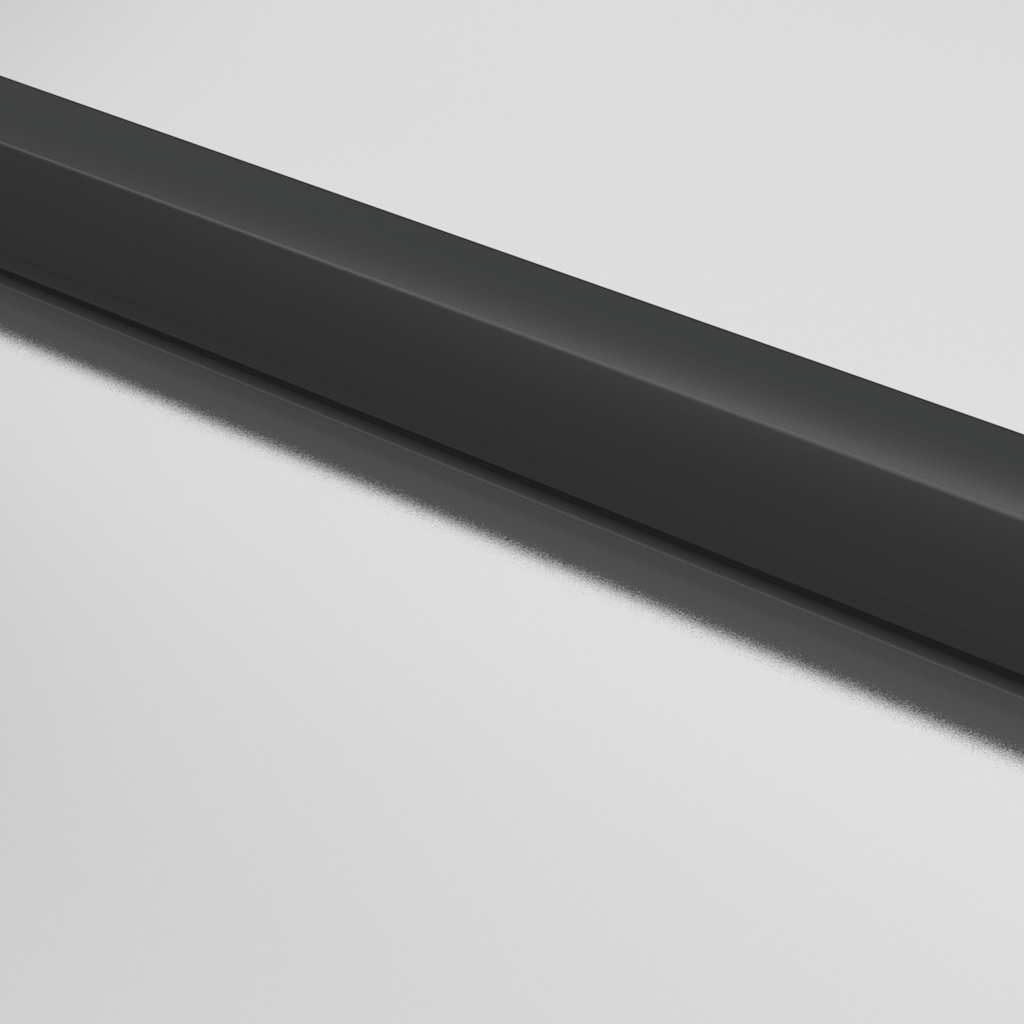vidaXL Innerdörr svart 76x201,5 cm härdat glas och aluminium slim