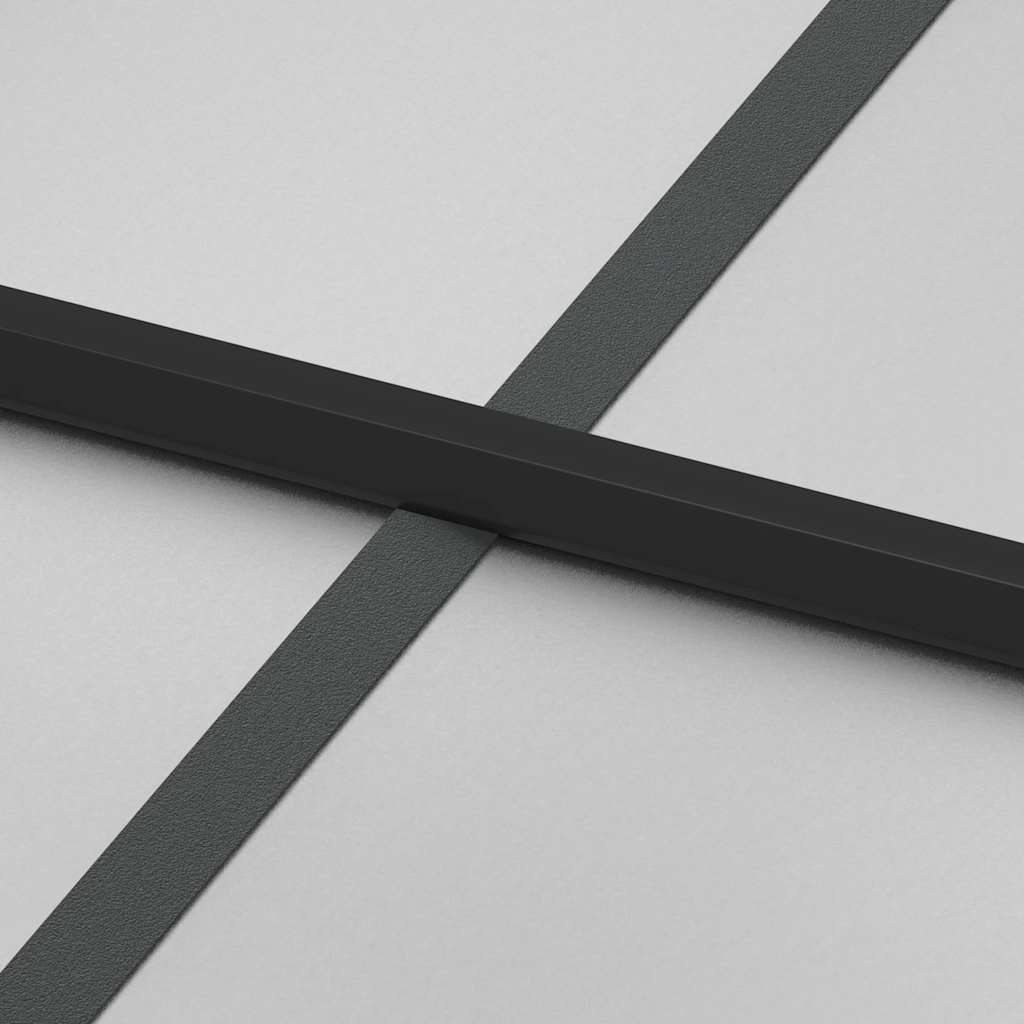 vidaXL Innerdörr svart 76x201,5 cm härdat glas och aluminium slim