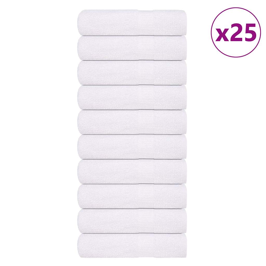 vidaXL Duschhanddukar FROGN 25 st vit 70x140 cm 360 gsm