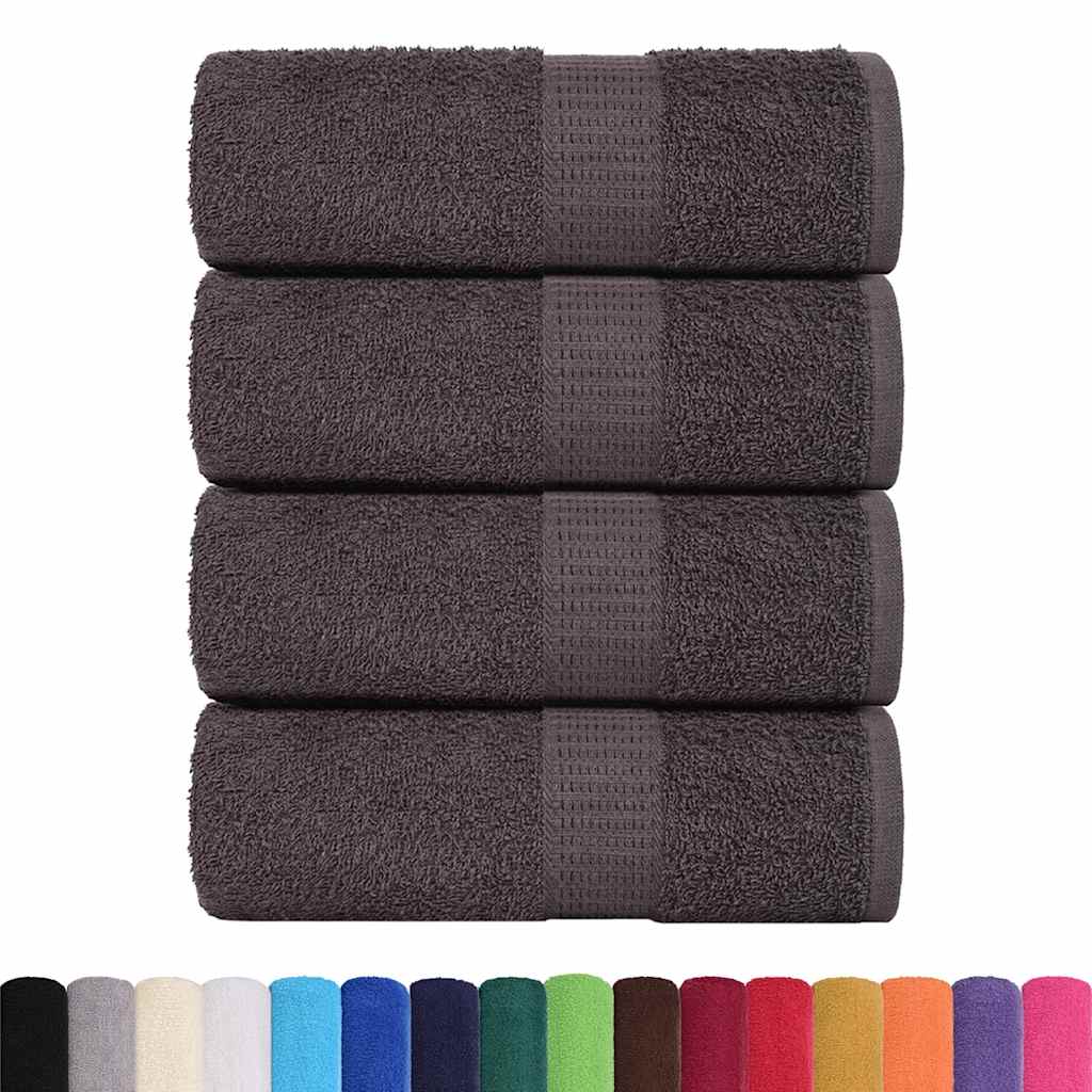 vidaXL Tvättlappar FROGN 4 st antracit 15x21 cm 360 gsm