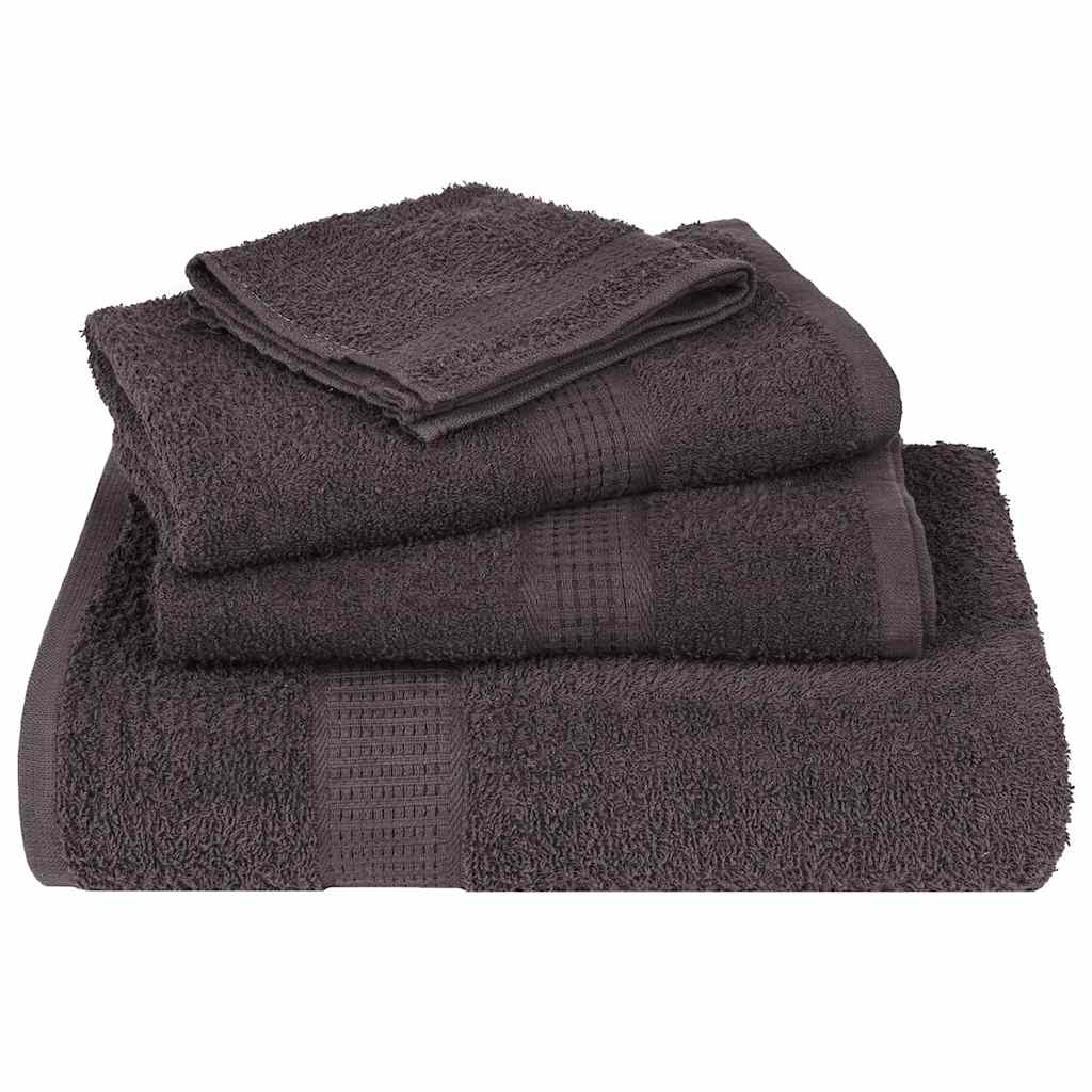 vidaXL Tvättlappar FROGN 4 st antracit 15x21 cm 360 gsm