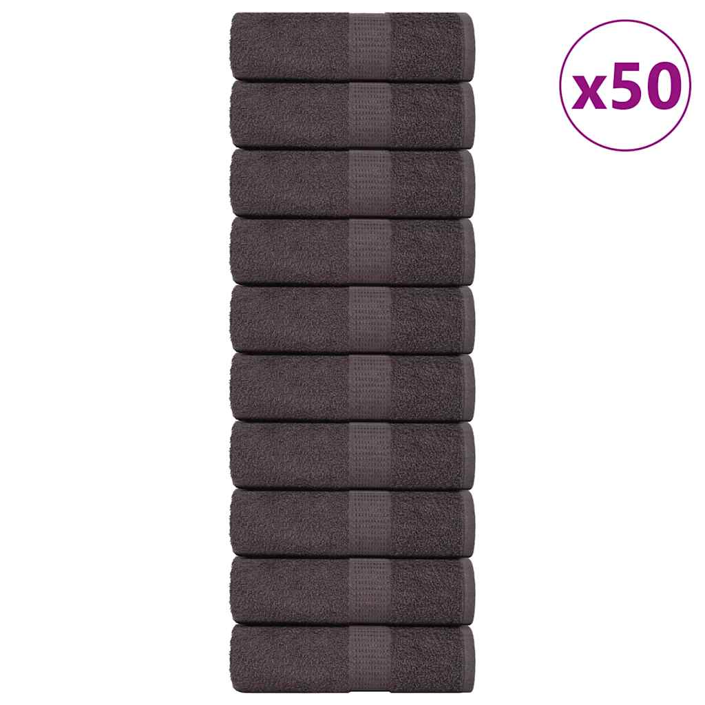 vidaXL Gästhanddukar FROGN 50 st antracit 30x50 cm 360 gsm