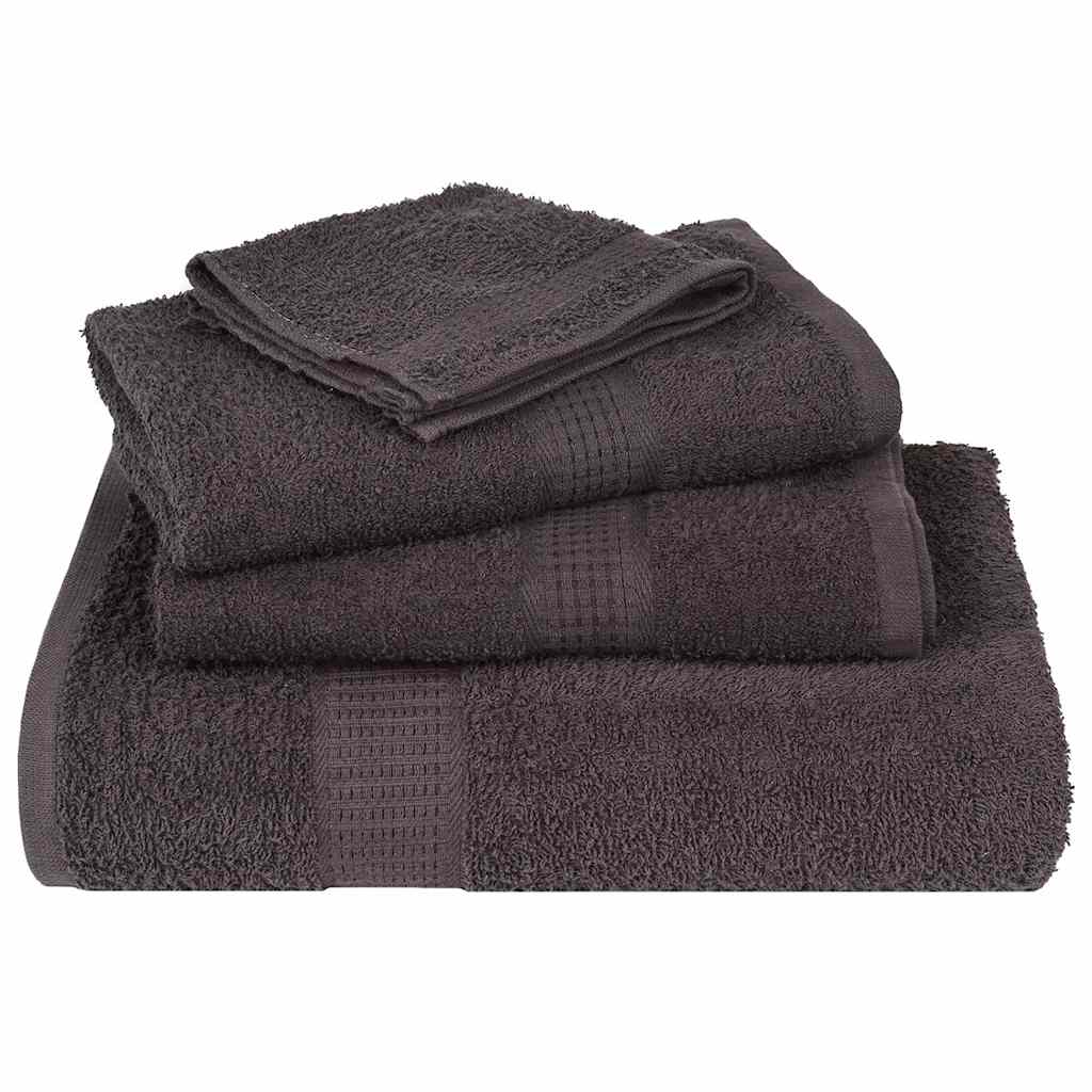 vidaXL 6-delat handduksset FROGN antracit 360 gsm