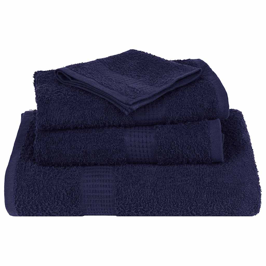 vidaXL 6-delat handduksset FROGN marinblå 360 gsm
