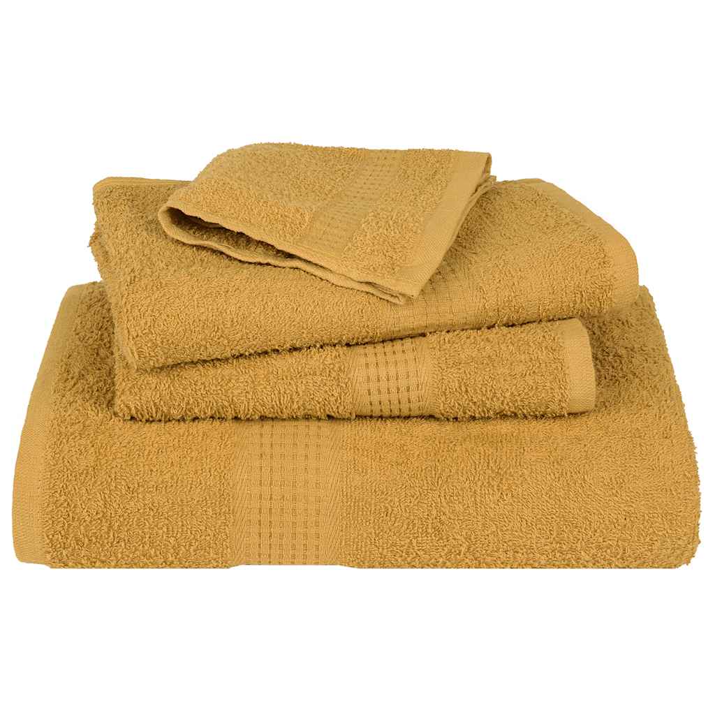 vidaXL 6-delat handduksset FROGN guld 360 gsm