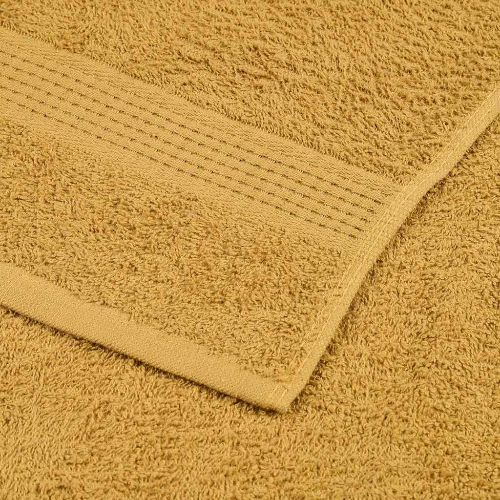 vidaXL 6-delat handduksset FROGN guld 360 gsm