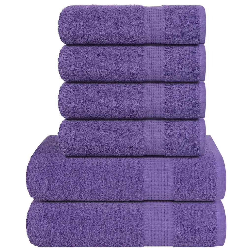 vidaXL 6-delat handduksset FROGN lila 360 gsm