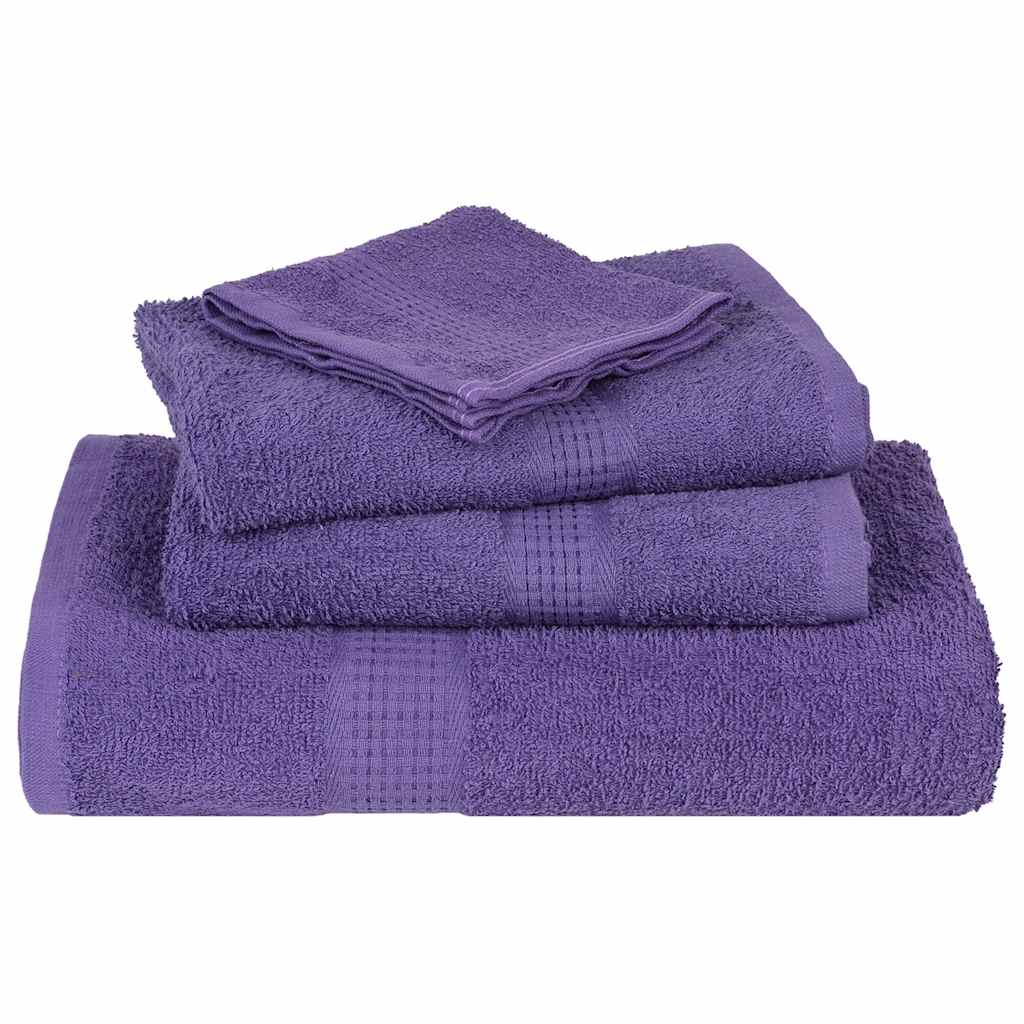 vidaXL 6-delat handduksset FROGN lila 360 gsm