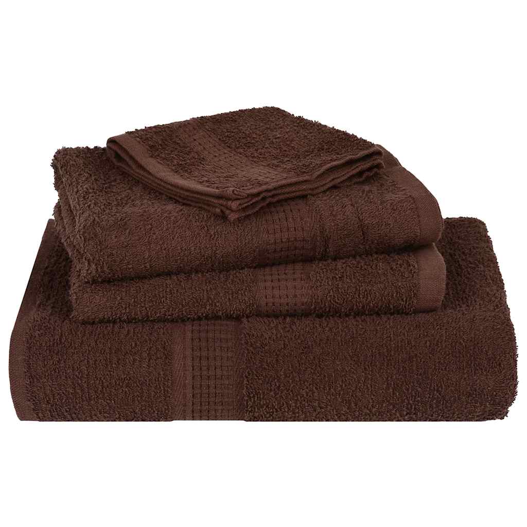 vidaXL 12-delat handduksset FROGN brun 360 gsm