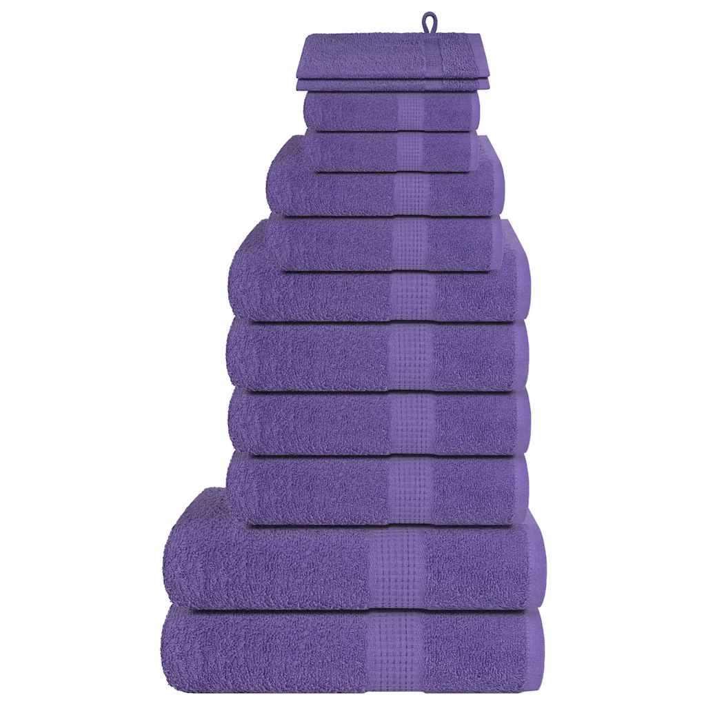 vidaXL 12-delat handduksset FROGN lila 360 gsm