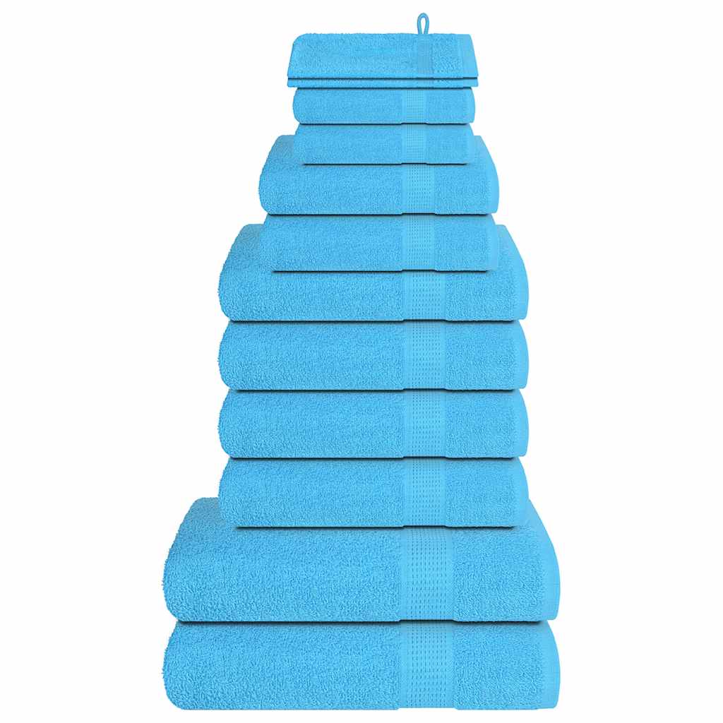 vidaXL 12-delat handduksset FROGN turkos 360 gsm