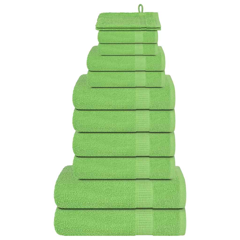 vidaXL 12-delat handduksset FROGN äppelgrön 360 gsm