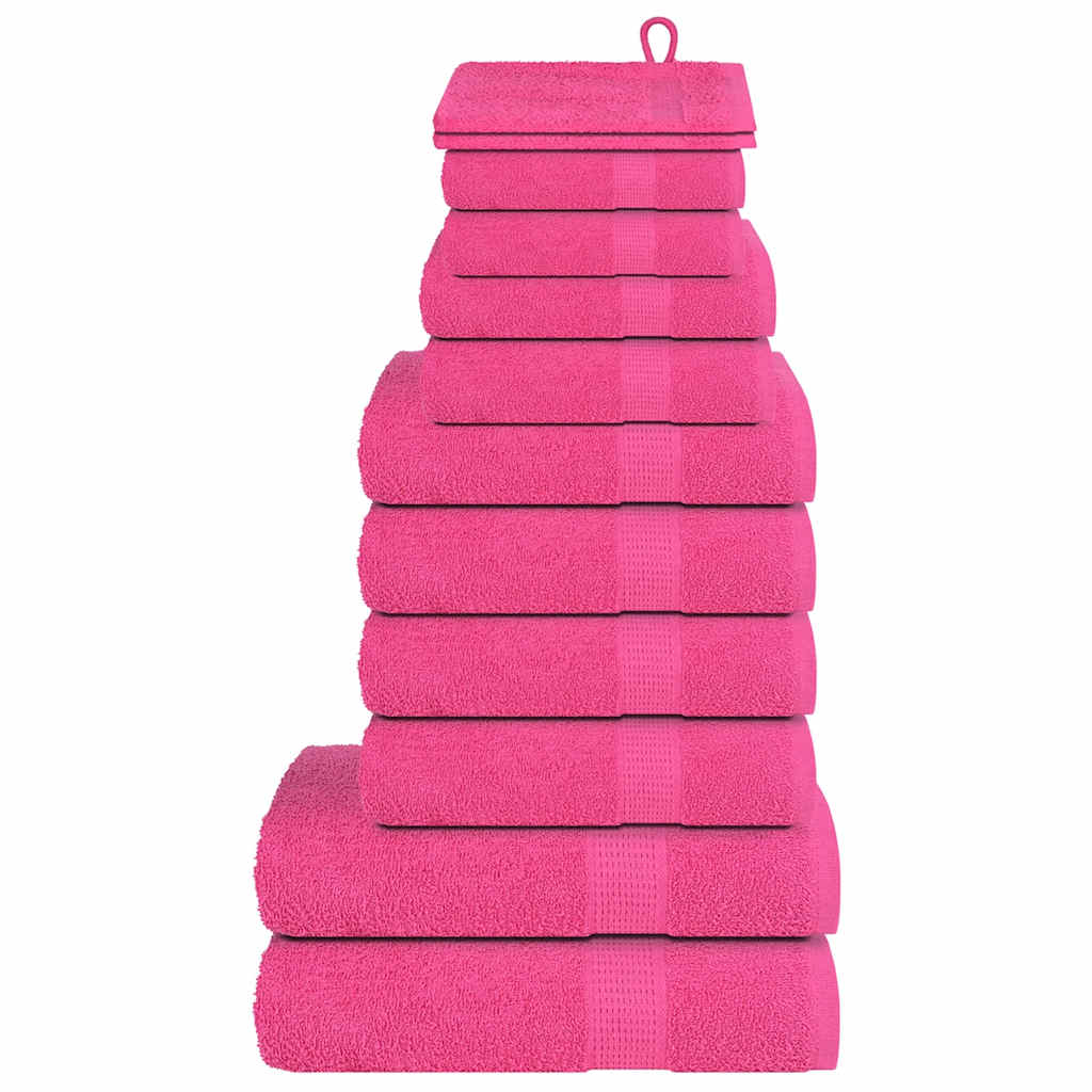 vidaXL 12-delat handduksset FROGN rosa 360 gsm