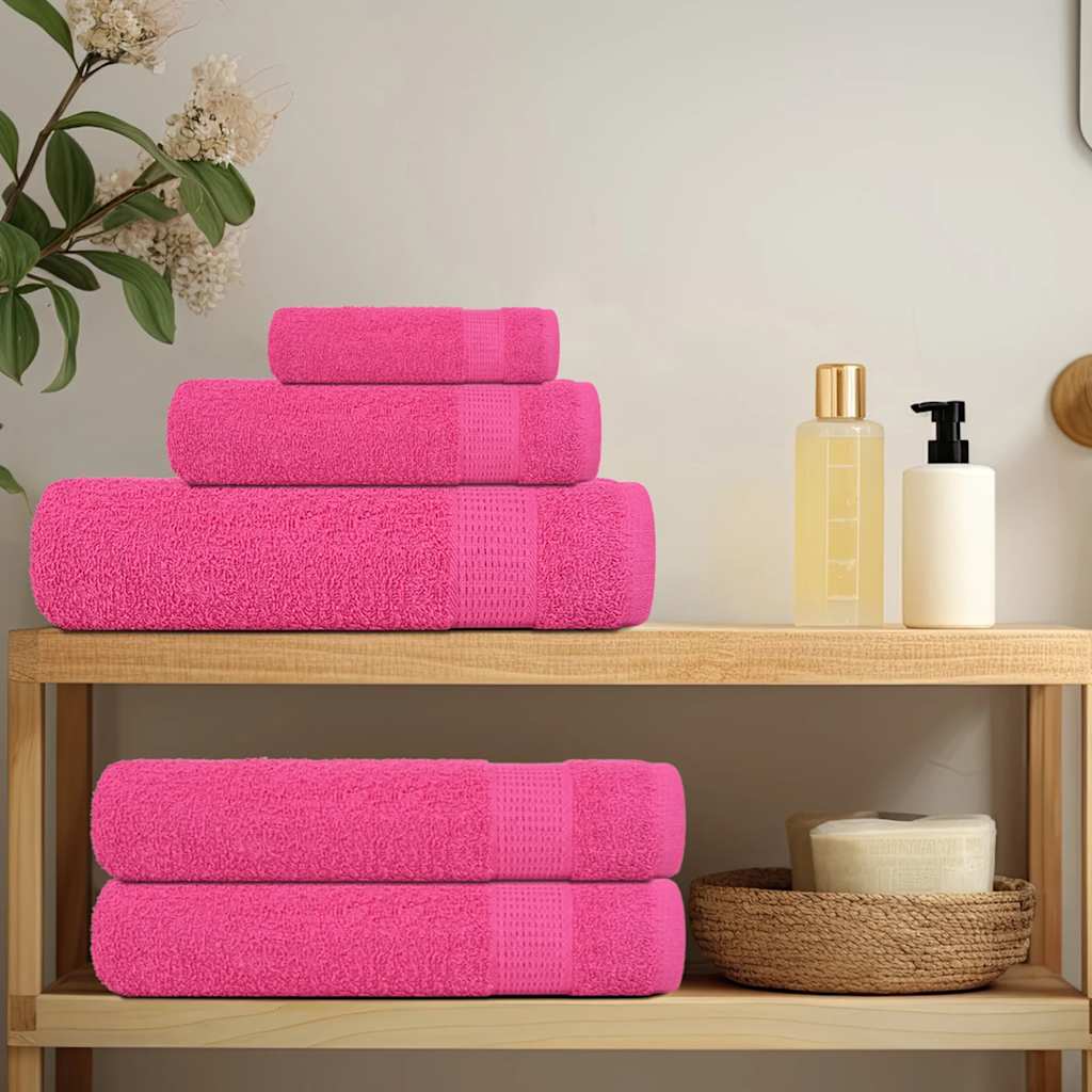 vidaXL 12-delat handduksset FROGN rosa 360 gsm