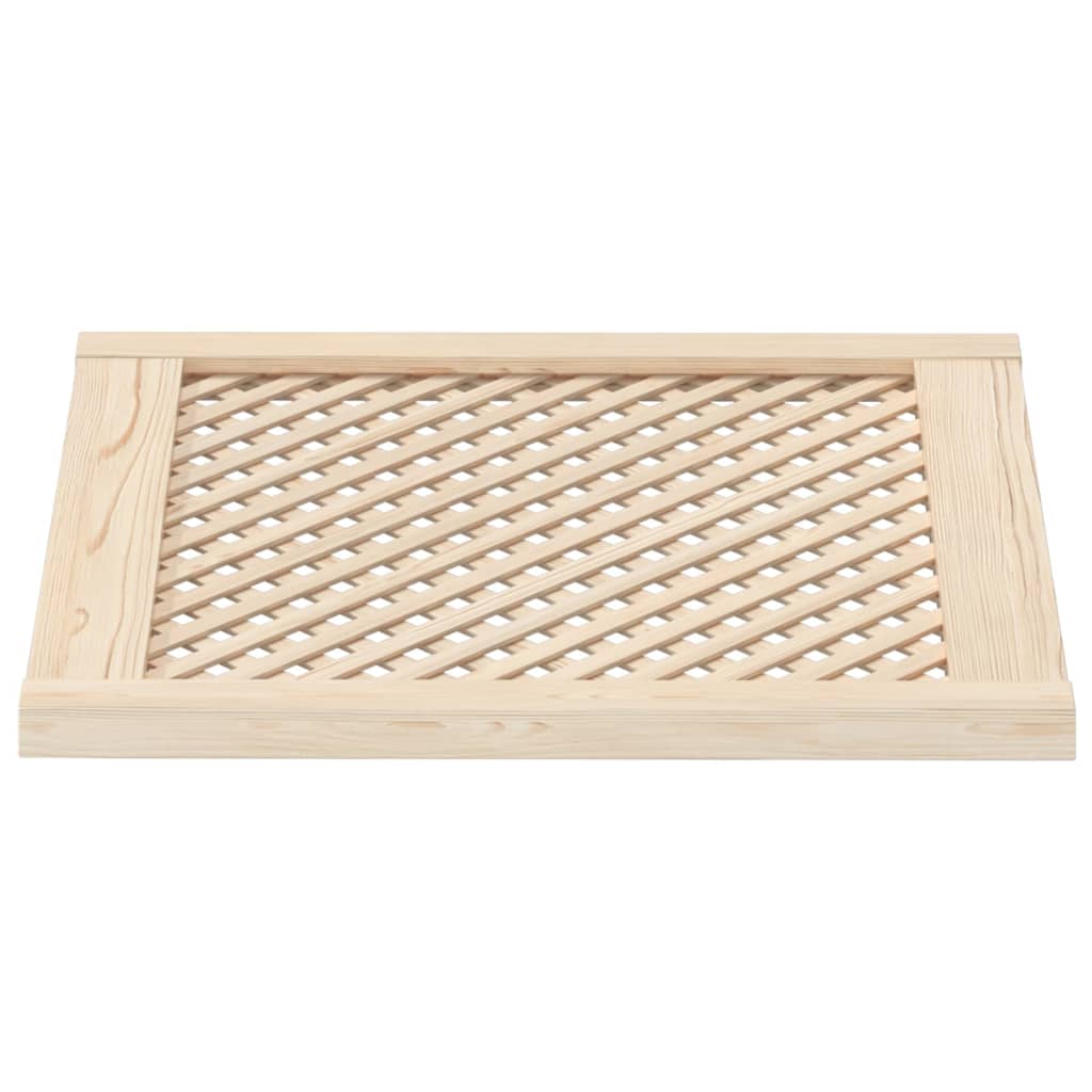 vidaXL Skåpluckor gallerdesign 2 st 59,5x61,5 cm massiv furu