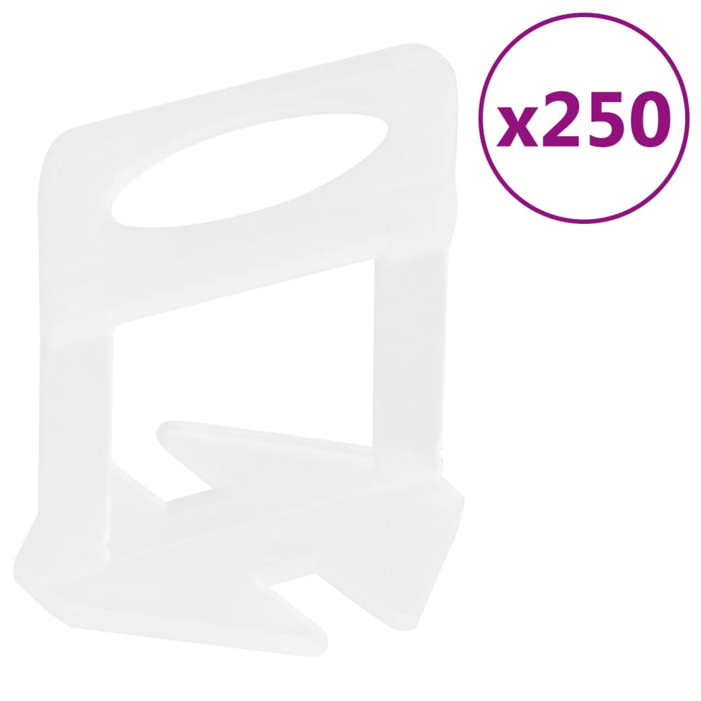 vidaXL Nivådistanser 250 st 1 mm
