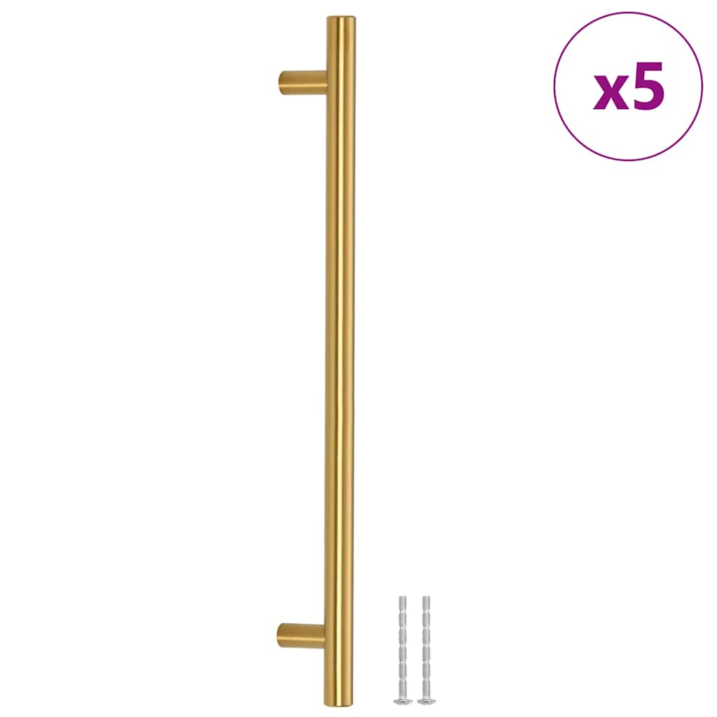 vidaXL Skåphandtag 5 st guld 224 mm rostfritt stål