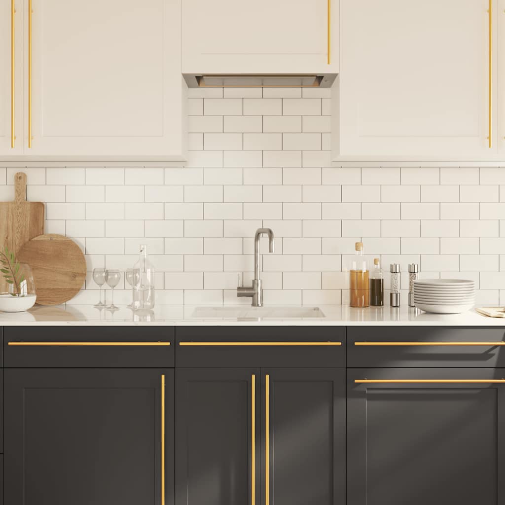 vidaXL Skåphandtag 5 st guld 480 mm rostfritt stål
