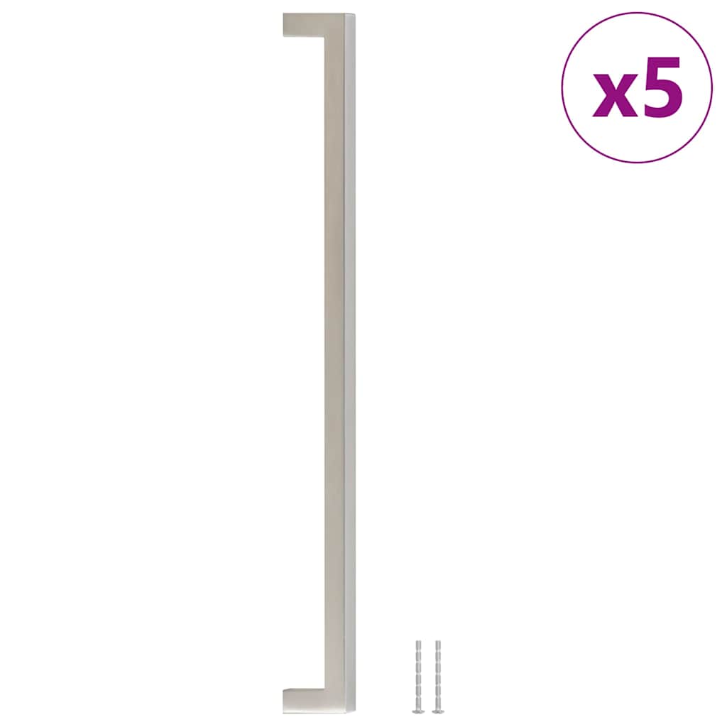 vidaXL Skåphandtag 5 st silver 320 mm rostfritt stål