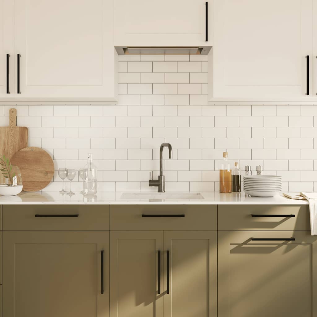 vidaXL Skåphandtag 5 st svart 224 mm rostfritt stål