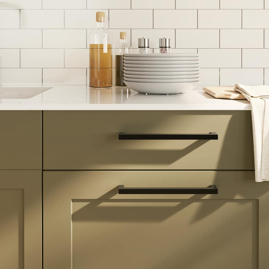 vidaXL Skåphandtag 5 st svart 224 mm rostfritt stål