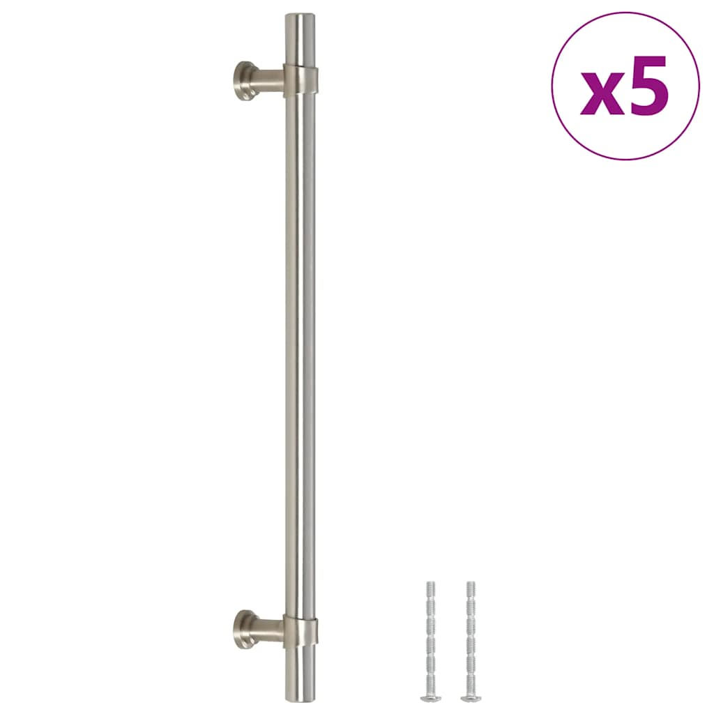 vidaXL Skåphandtag 5 st silver 192 mm rostfritt stål