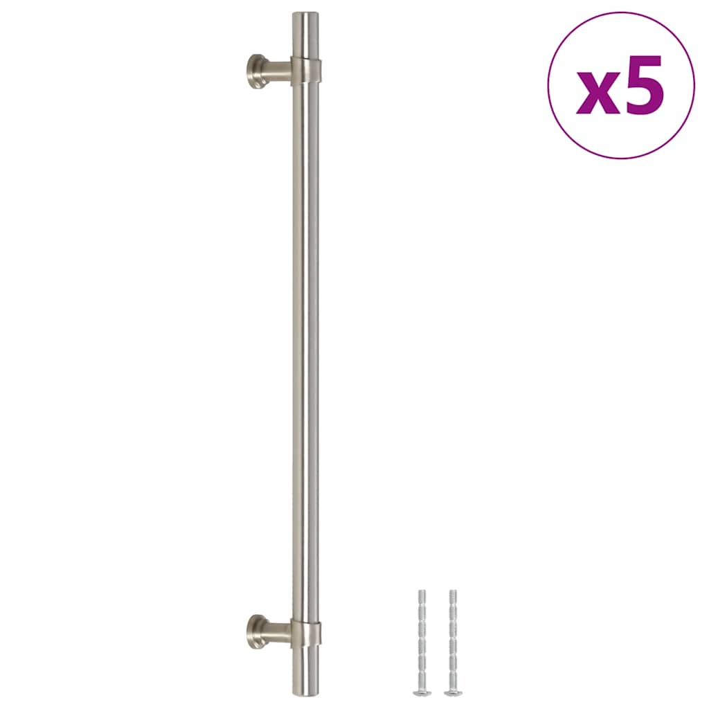 vidaXL Skåphandtag 5 st silver 224 mm rostfritt stål