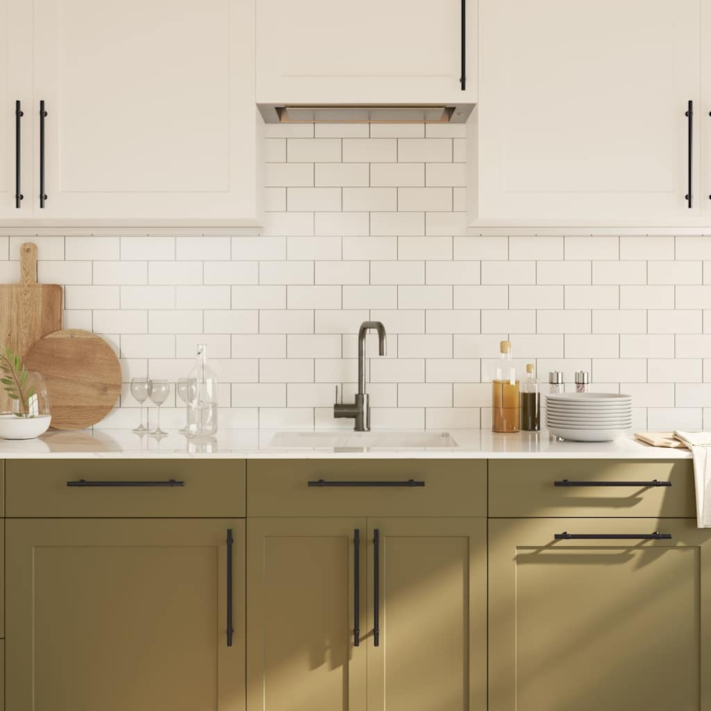 vidaXL Skåphandtag 5 st svart 224 mm rostfritt stål