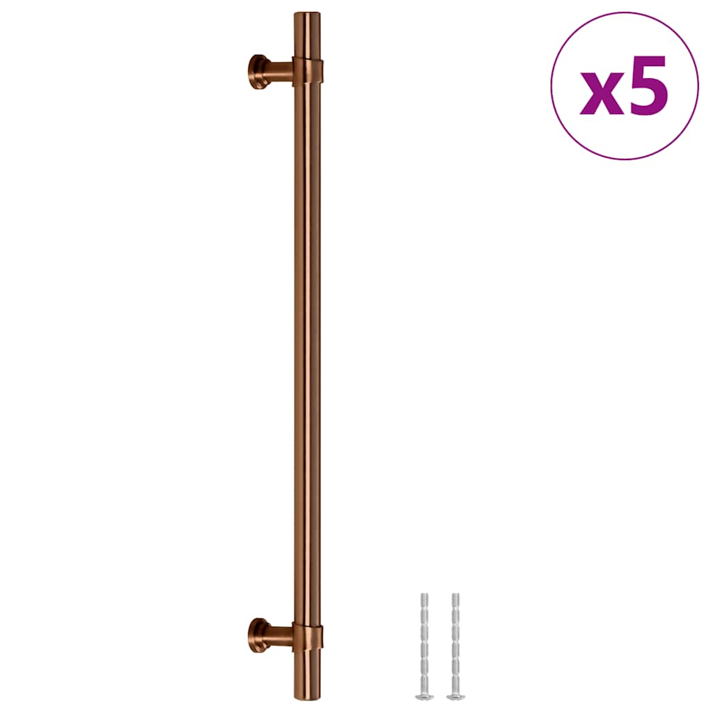 vidaXL Skåphandtag 5 st brons 480 mm rostfritt stål