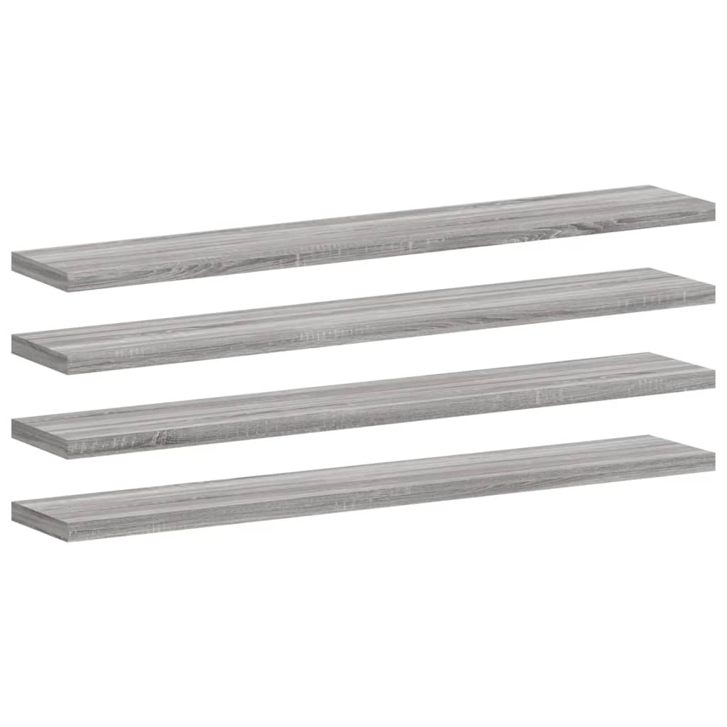 vidaXL Vägghyllor 4 st grå sonoma 60x10x1,5 cm konstruerat trä