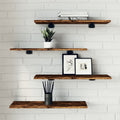 vidaXL Vägghyllor 4 st rökfärgad ek 60x20x1,5 cm konstruerat trä