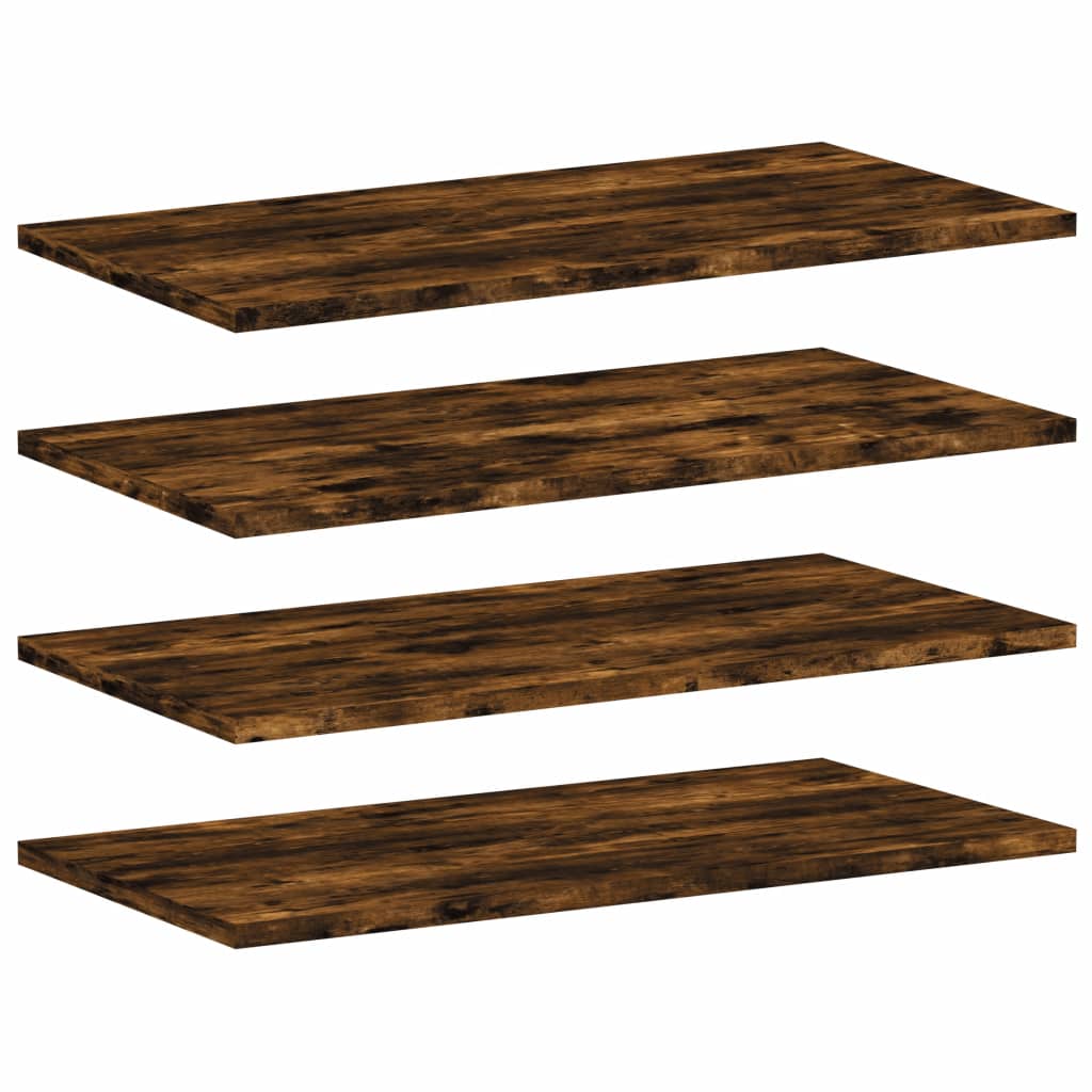 vidaXL Vägghyllor 4 st rökfärgad ek 60x30x1,5 cm konstruerat trä