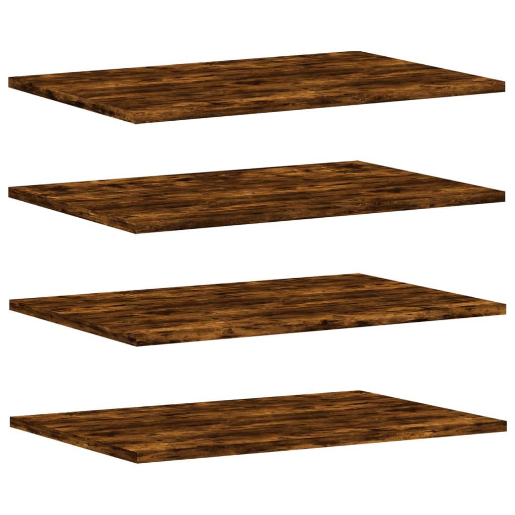 vidaXL Vägghyllor 4 st rökfärgad ek 60x40x1,5 cm konstruerat trä