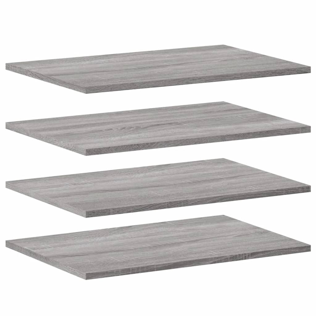 vidaXL Vägghyllor 4 st grå sonoma 60x40x1,5 cm konstruerat trä