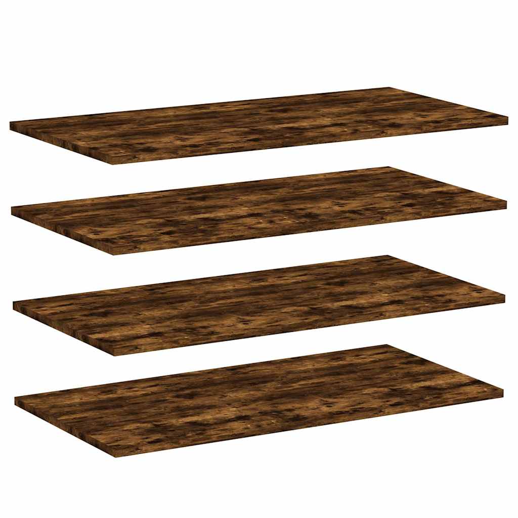 vidaXL Vägghyllor 4 st rökfärgad ek 80x40x1,5 cm konstruerat trä