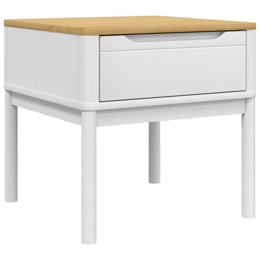 vidaXL Lampbrod FLORO vit 55x55x54 cm massiv furu