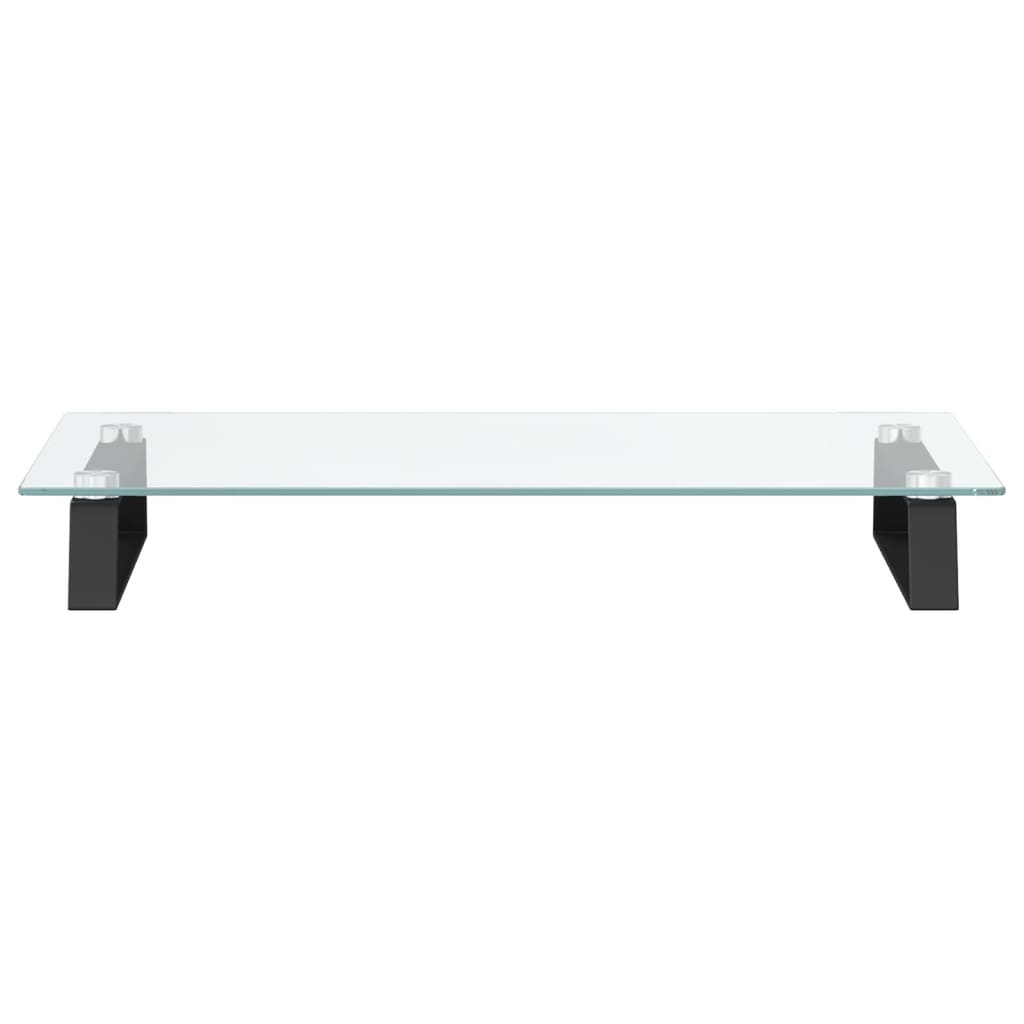 vidaXL Skärmställ svart 60x35x8 cm härdat glas och metall