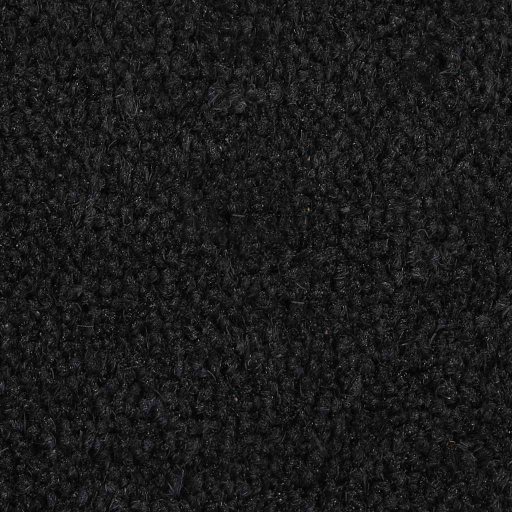 vidaXL Dörrmatta svart halvrund 40x60 cm tuftad kokos