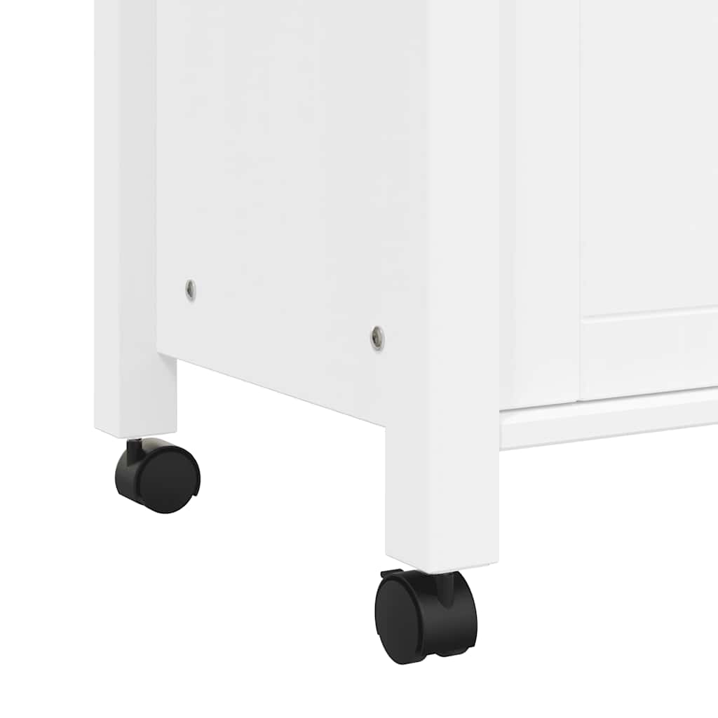 vidaXL Köksvagn MONZA 84x40x88,5 cm vit massivt furu