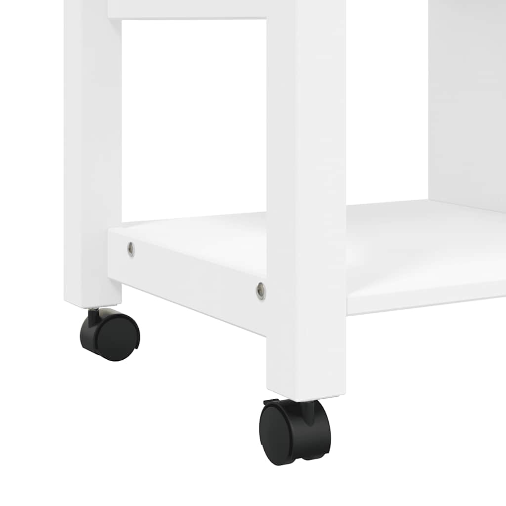 vidaXL Köksvagn MONZA 84x40x88,5 cm vit massivt furu