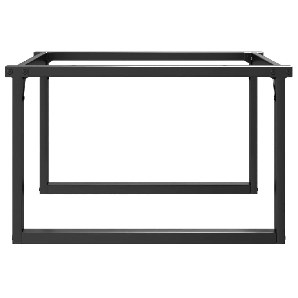 vidaXL Bordsben för soffbord O-ram 80x70x43 cm stål