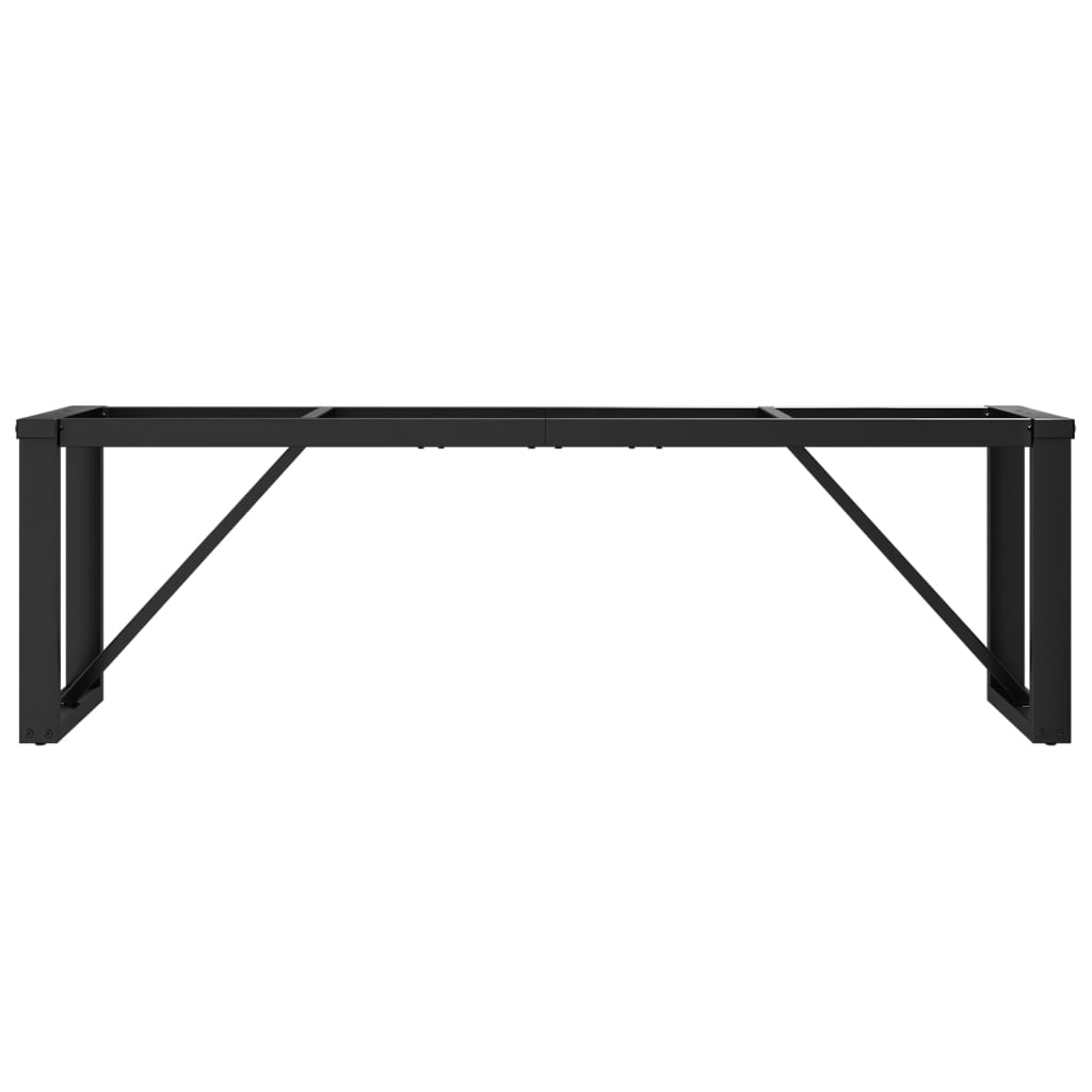 vidaXL Bordsben för soffbord O-ram 140x30x43 cm stål