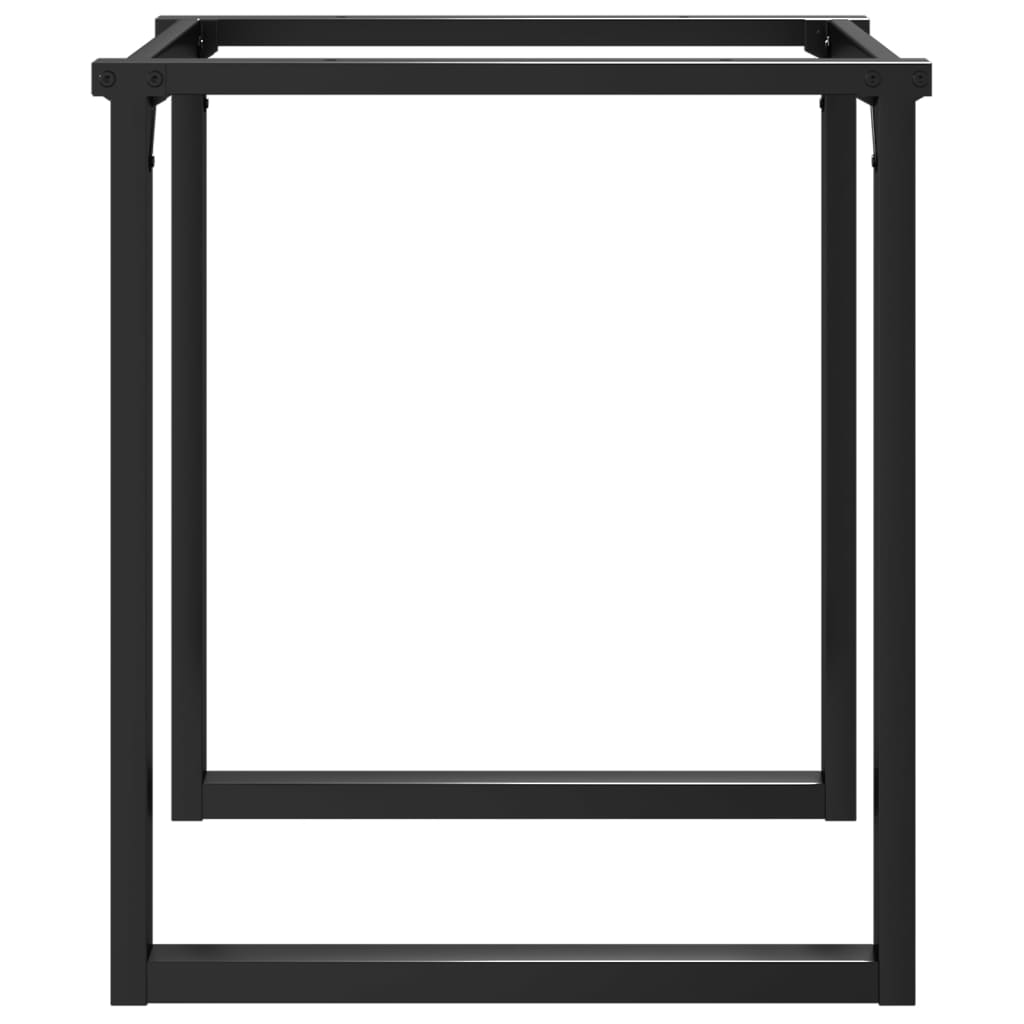 vidaXL Bordsben för matbord O-ram 70x70x73 cm stål