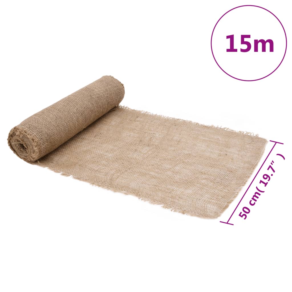 vidaXL Trädgårdsjute-nät 50 cm x 15 m 180 gsm 100% Tossa Jute Naturlig