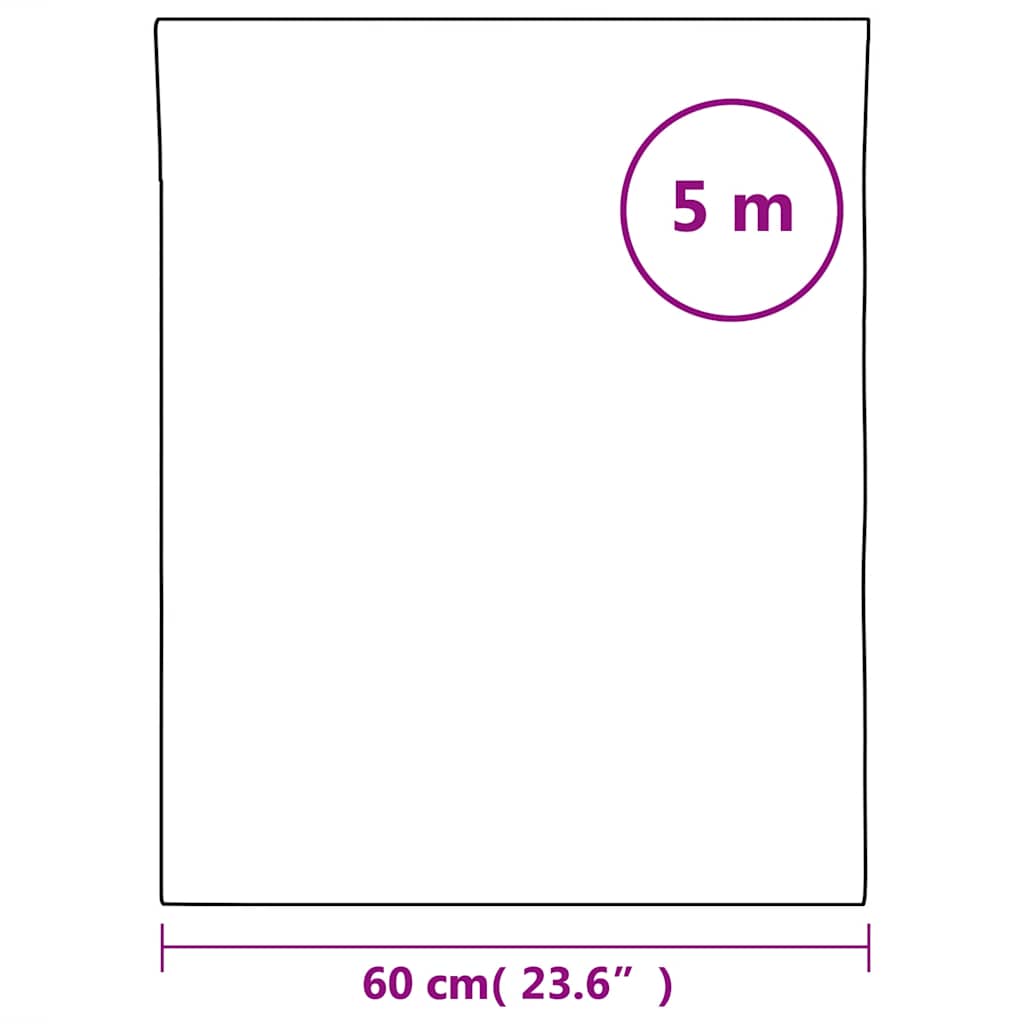 vidaXL Window Film Frostad grå 23.6 x 196.9 in PVC