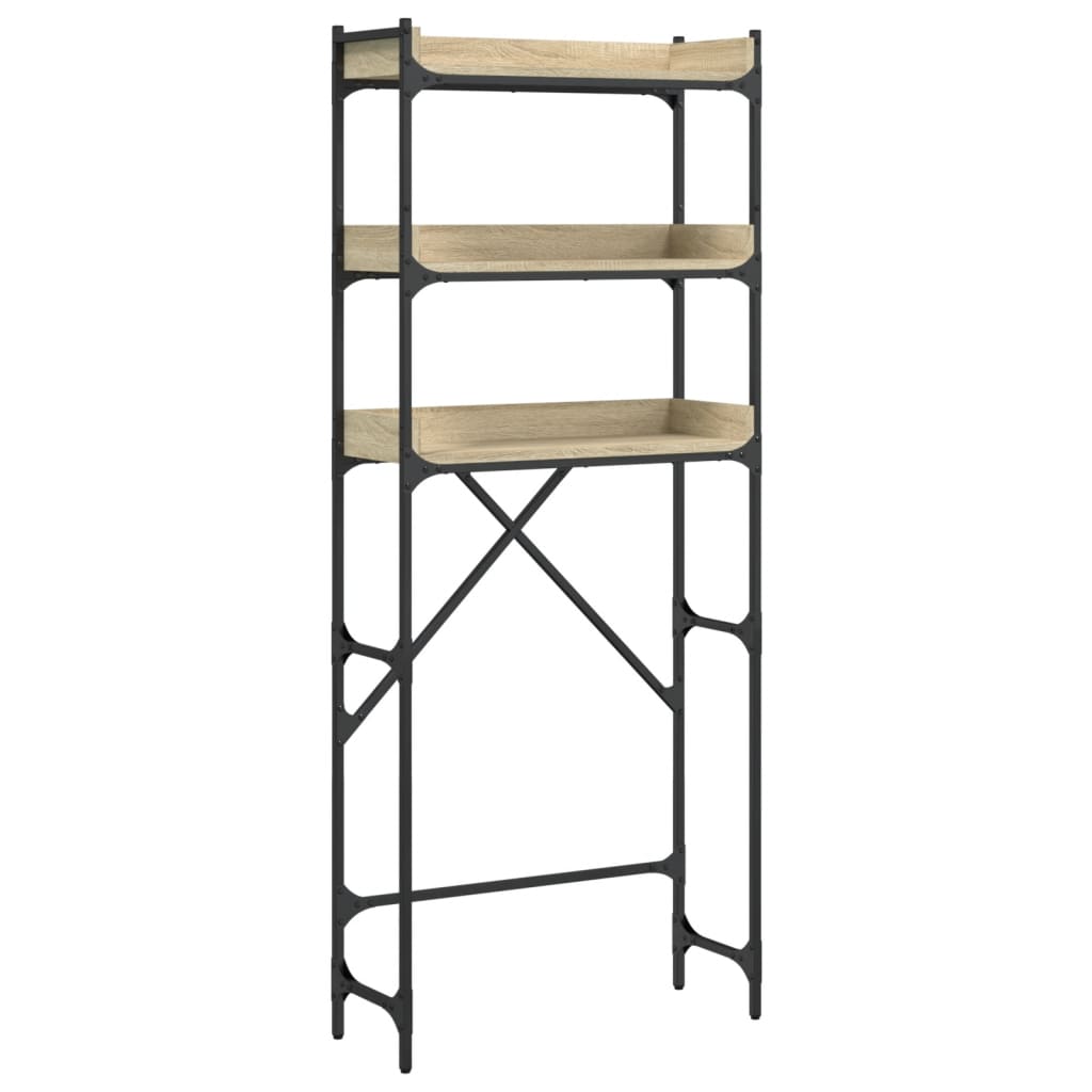 vidaXL Tvättmaskinsskåp sonoma-ek 67x25x163 cm konstruerat trä