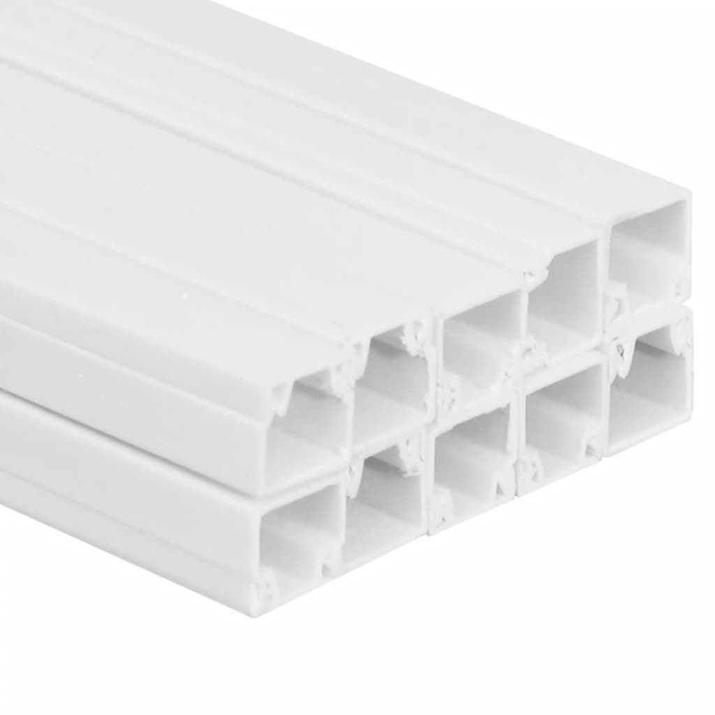 vidaXL Kabelkanal 20x10 mm 10 m PVC