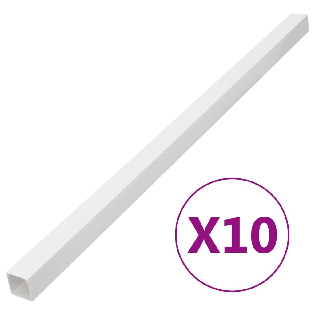vidaXL Kabelkanal 60x60 mm 10 m PVC